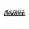 1x  Big Shitbox Edition Decals Car Sticker 3D Raised Letter Emblem Chrome Black