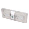 RV Ceiling Double Reading Light Touch Button Stepless 48 LEDs IP50 Waterproof Adjustable for Campers