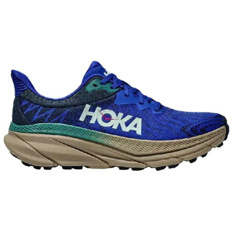 Hoka One One Challenger 7 Comfortable Soft Slip Resistant Durable Low Top Trail Running Shoes Men sneaker Blue 1134499-UNC