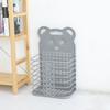 Foldable Wall-mounted Laundry Basket Plastic Dirty Clothes Storage Rack  for Bathroom