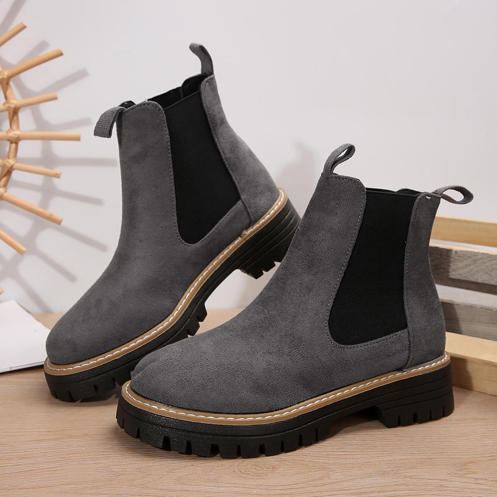 2025 neue Martin Boots Britischer Stil Ein-Pedal Kurzstiefel Herbst Plateau Tide Chelsea Boots Modetrend
