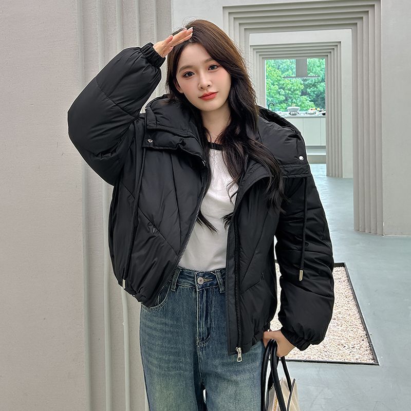 Winter Women's Short Cotton-Padded Coat Loose Thickened Korean-Style Puffer Jacket Outerwear