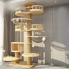 Petop Luxos Lemn Pisică Modern Tavan Copac Turn Mare Pisici Condo Copac Mobilier de Joacă Răzuitor Cadru de Urcare Pisică Copac