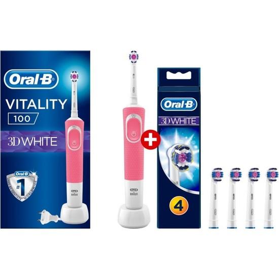 

Зубная щетка Oral-B Vitalty 100 3D White с аккумулятором + 4 насадки