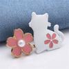 2 Pairs Jeans Button Pins Flower Cats Waist Buckles Detachable Trousers Waist Tightener Adjustable Trouser Button Pins