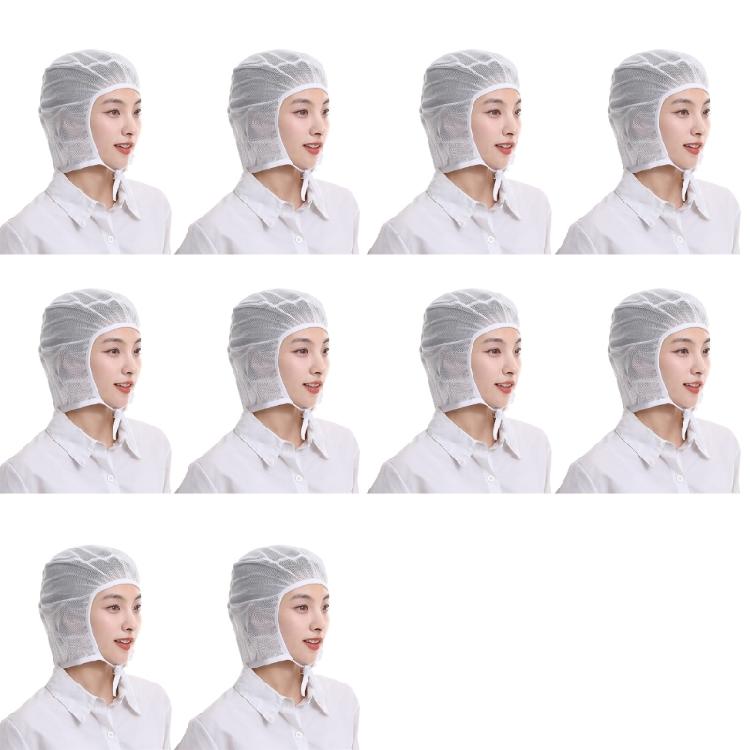 

Pack Of 10 Unisex Kitchen Hair Net Breathable Hairnets Kitchen Cooking Hat Adjutable Kitchen Hat Food Service Hair Net белый