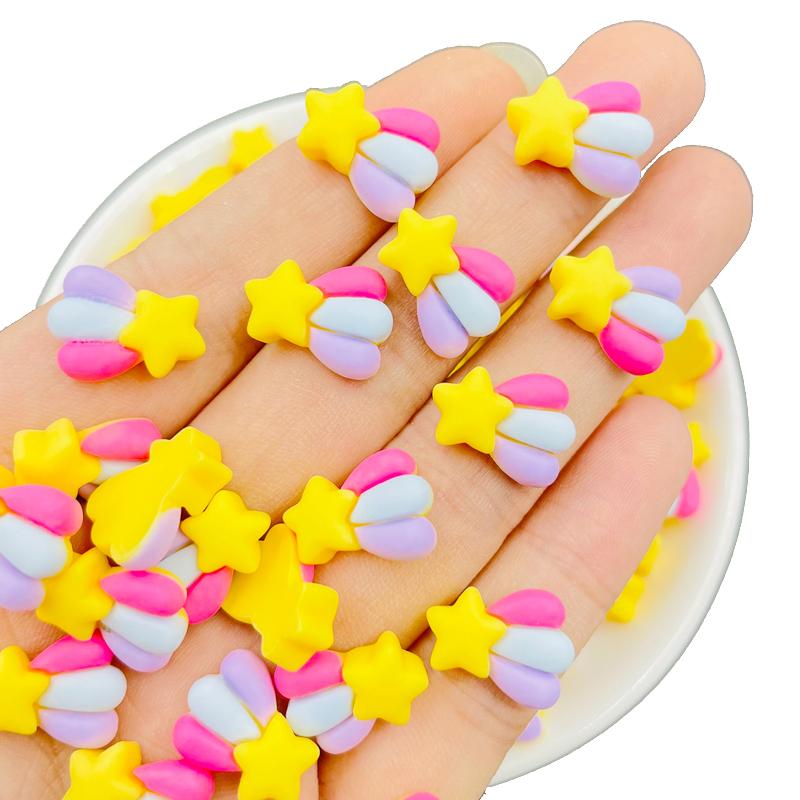 

20 Pcs Latest Cute Small Meteor Flat Back Resin Cabochons Scrapbook Diy Earwear Hairpin Jewelry Craft Decoration Accessories A128
