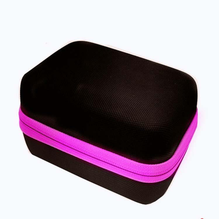Ütésálló utazótáska 15 ml doTERRA illóolajokhoz, 12 rekeszes hordozható tároló és kozmetikai rendszerező, Melaleuca kompatibilis. 12 compartment storage rózsa vörös színű
