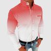 Camicia Essenziale a Maniche Lunghe con Stampa Astratta, per l'Uso Quotidiano