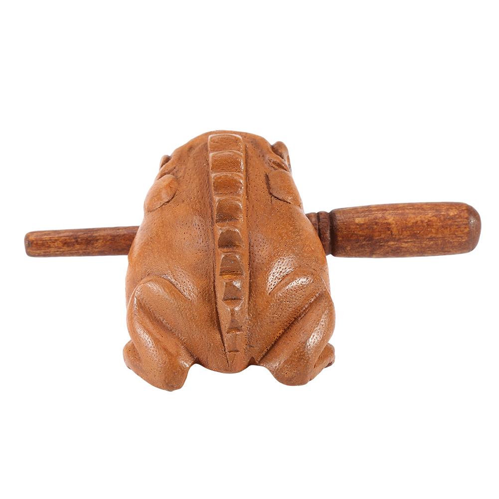 Thailand Wooden Frog Traditional Craft Feng Shui Lucky Frog Croaking Musical Instrument Home Desk Decoration
