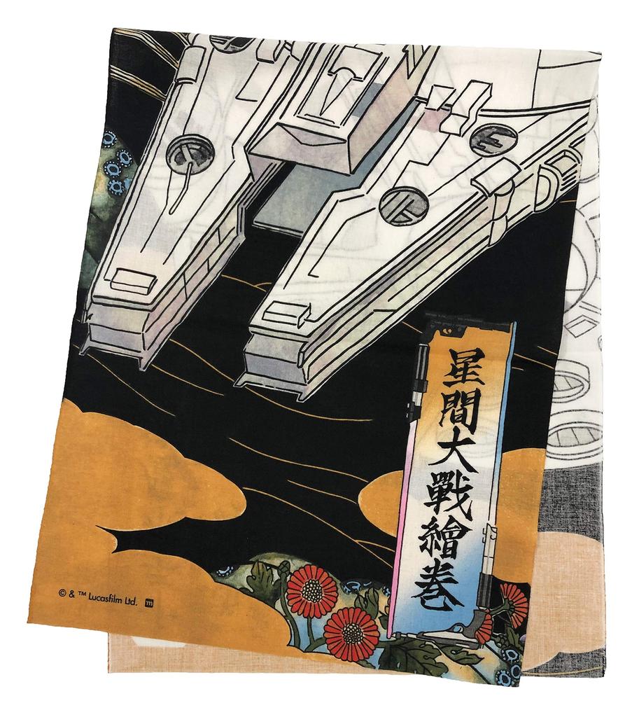 Marushin Tenugui Hand Star Wars Millennium Falcon Made in 34 x 90 cm (Japanese Towel), Ukiyo-e Style/Millennium Falcon, Cotton, Japan, 2535029800,