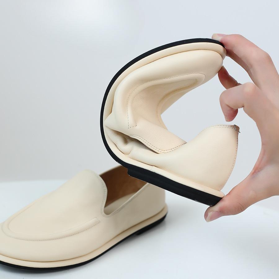 Mocasini Femei Primăvară Slip-on cu Un Picior Pantofi cu Vârf Rotund Femei Piele PU Pantofi Plați Moi Femei