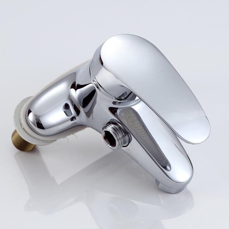 Dual-Use Copper Faucet with Dual Handles and Shower Head for Hot and Cold Basin