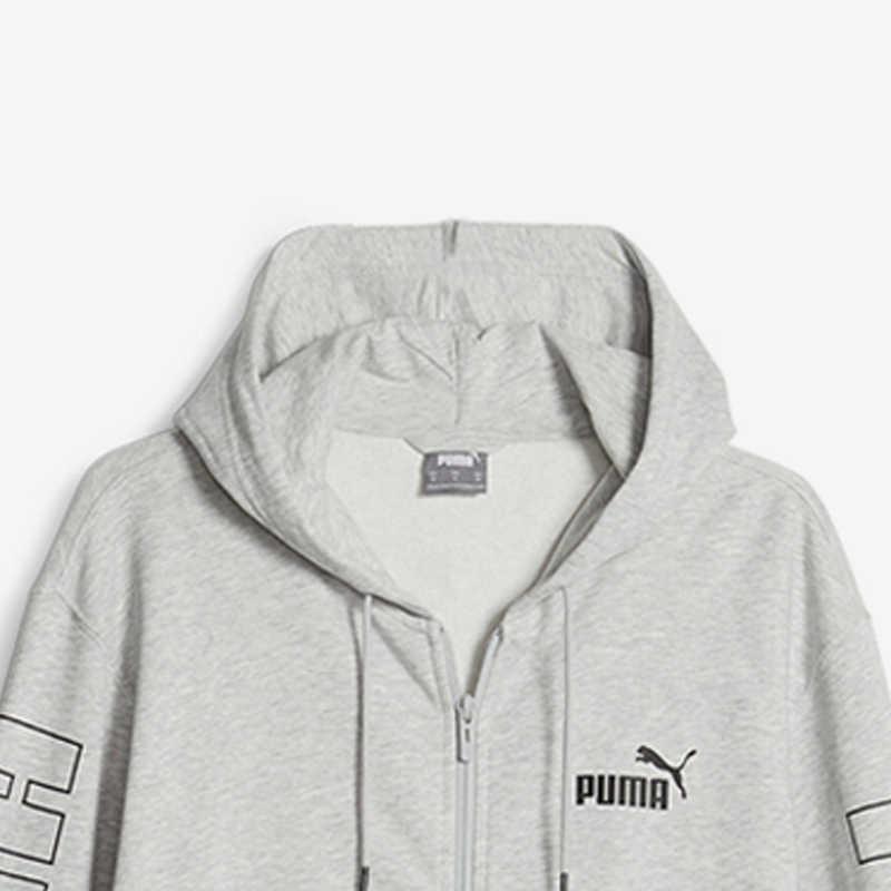 Puma Logo Printed Sports Hooded Woven Jacket Men Jacket Gray 679606-04