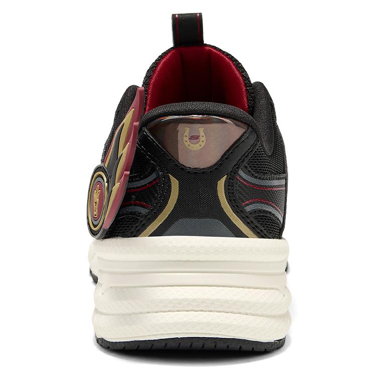 Skechers Cny Series New Year Slip-Ins Comfortable Versatile Trendy Color Block Lightweight Shock Absorbing Low Top Kids Running Shoes 407120L-BKRD