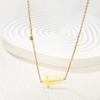 Minimalist Cross Pendant Necklace, Lightweight Luxury Choker, Elegant and High-end Stainless Steel Accessory for Women