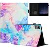 For Lenovo Tab M11/Xiaoxin Pad 11 2024 Case Marble Leather Protective Tablet Cover Auto Wake Sleep