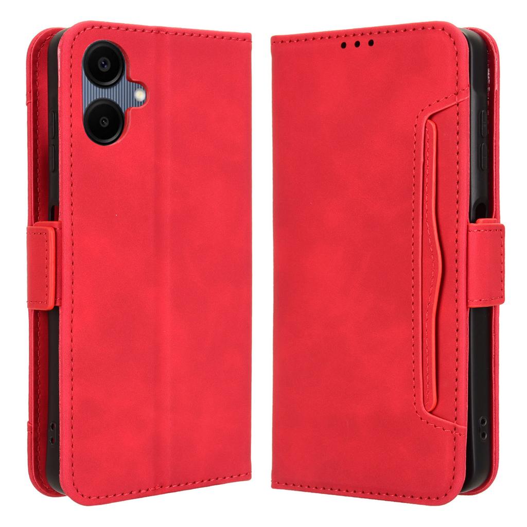 Para Samsung Galaxy A06 4G/A06 5G Capa de Couro Carteira de Celular com Múltiplos Porta-Cartões