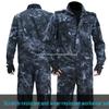 Men's Black Python Pattern Camouflage Workwear Set - Wear-Resistant Labor Protection for Spring and Autumn