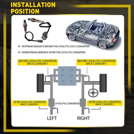 Oxygen O2 Sensor Upstream Downstream For Honda 1996-2000 Civic 1.6L 234-4065