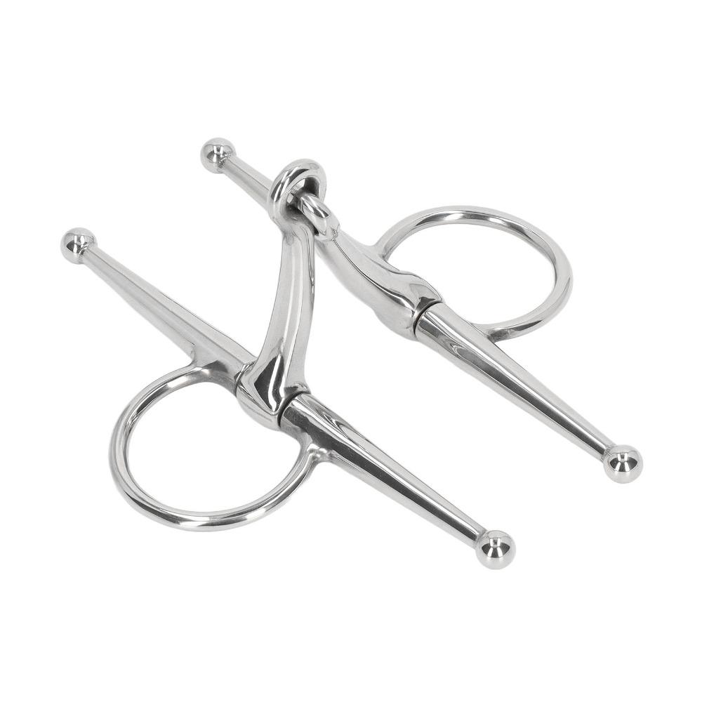 Ring Style Horse Snaffle Bit Jointed Design Horse Mouth Bit Practical Full Cheek Bit Farm Use