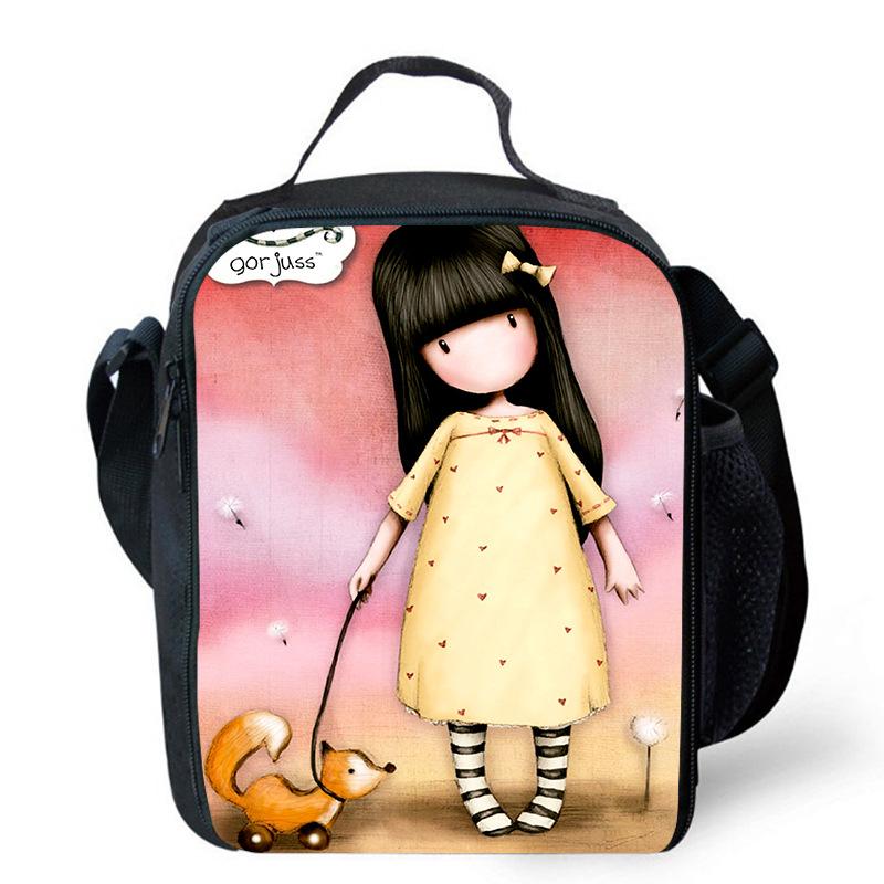 Gorjuss santoro peripheral animation backpack men and women pencil bag meal bag satchel