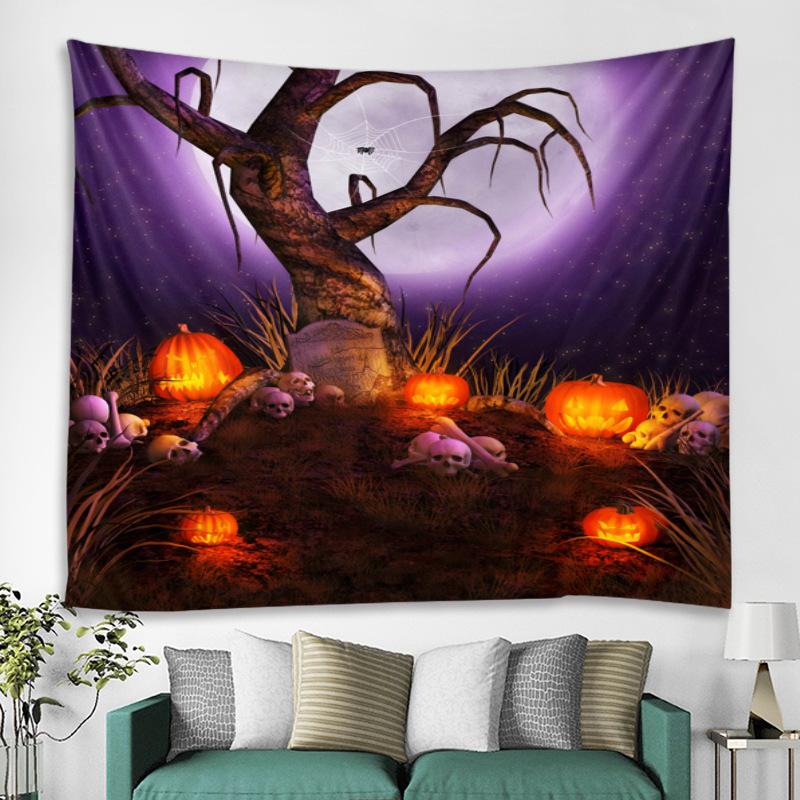 Halloween Wall Decor Backdrop  Party  Covering Tapestry Home Bar