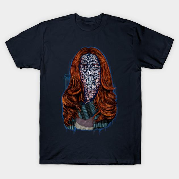

Men Black Print T-shirt Amy Pond No-Cut Transfer Paper Print Cotton Tshirt 2XL
