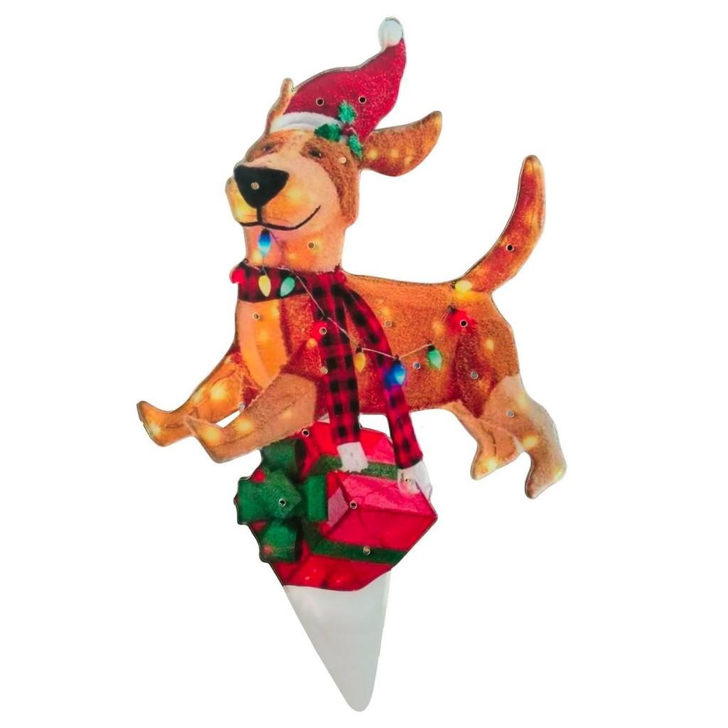 Outside Christmas Decorations Light Up Animals Dog Santa Clausoutside Supplies