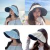 Summer Sun Visors Hat Women Visors Hat Women SunHat With Ponytail Hole Foldable