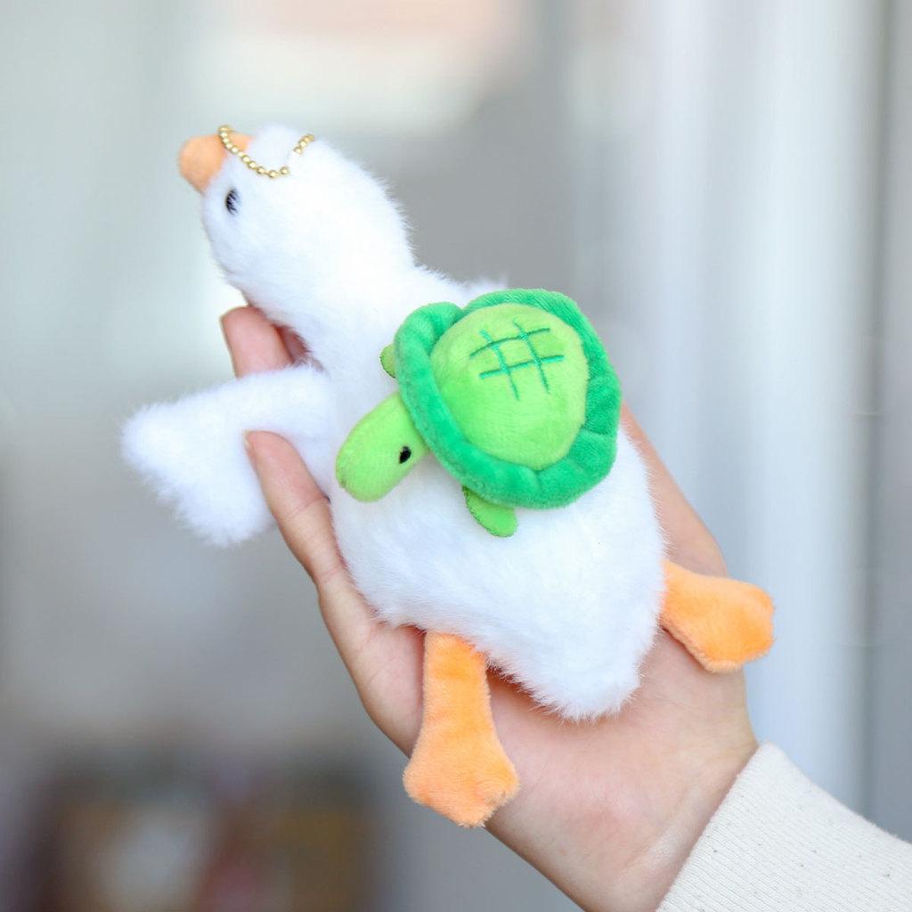 Plush Duck Keychain With Pullopen Lobster And Animal Design For Kids Gift