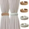 8PCS Handwoven Curtain Tiebacks Nordic Style Linen Rope Twisted Hemp Rope Curtain Clips Boho Rustic Curtain Holdbacks Home Decor