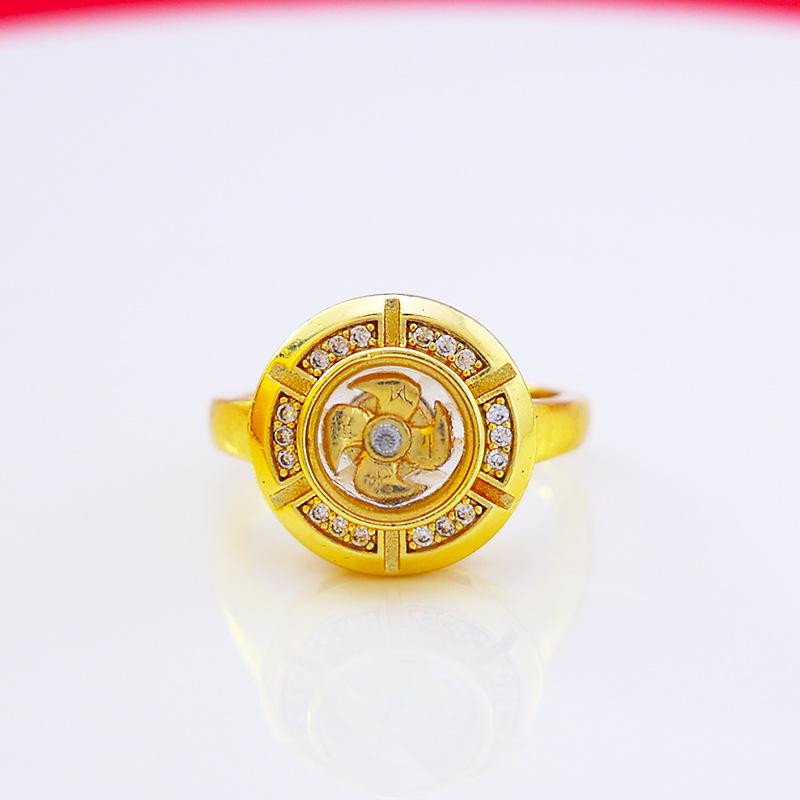 Ring mit drehbarem Windrad im ethnischen Stil für Damen - Inspiriert vom Design Südostasiens und Thailands