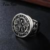 Vintage Cross Holy War Angel Men's Titanium Ring