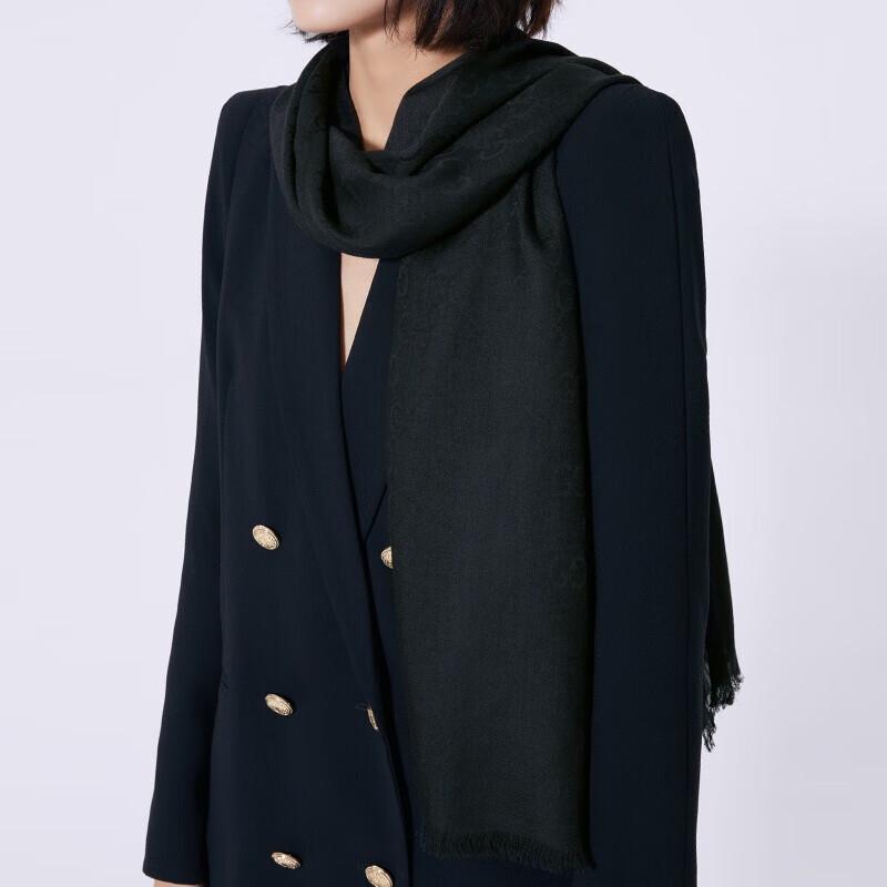 Gucci Women's Double G Print Wool Scarf