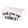 Wood Coffee Station Rack for Organizing Cups and Accessories Disposable Cup and Lid Organizer Wooden Storage Box