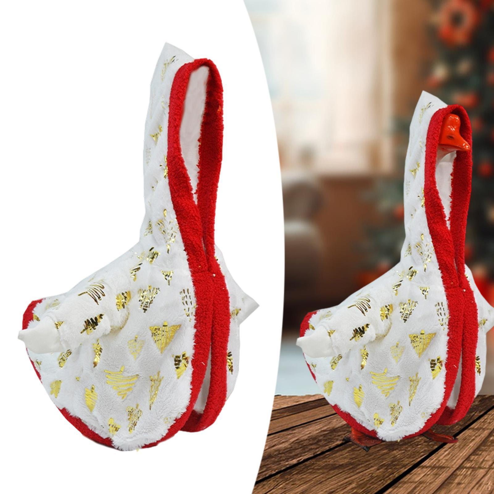 

Christmas Goose Outfit Costume Cute Creative Decorative Xmas Lawngoose Clothing for Porch Lawn White