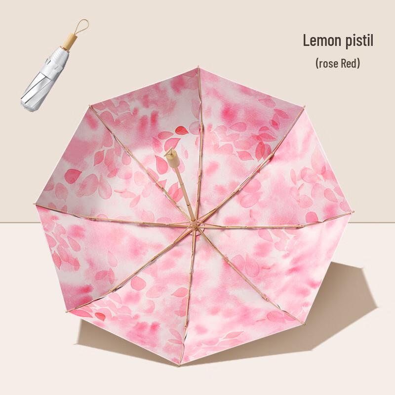 TianXiuMei Women s Compact Anti-UV Sun & Rain Umbrella