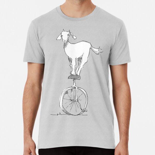 

Goat on a unicycle T-Shirt S-5XL Best T-Shirt 2XL