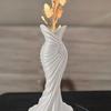 3D-gedruckte kreative Kleiderdesign-Vase Minimalistischer dekorativer Blumentopf für Eingangsbereich Regal Heimgeschenk für Frauen
