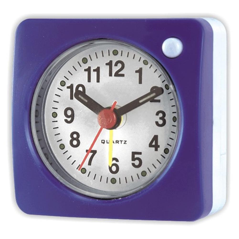 

Compact Travel Alarm Clock with Silent Operation and 4 Gradual Alarm Sounds for Home or Hotel Use Portable Design синій
