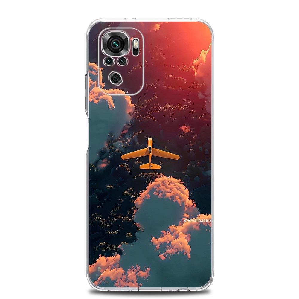 Handyhülle für Xiaomi Redmi Note 15 14 13 12 4G 10 11 Pro Plus 5G 14C 13C 12C 10C Klare Weiche TPU Hülle Flugzeugmuster