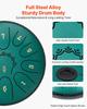 Steel Tongue Drum, 16.5cm 11 Notes Rain Drum for Outside Garden, D Major Musical Drums with Music Book & Mallets, Percussion Instrument for Meditation
