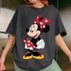 T-shirt da donna Minnie Mouse Cartone Animato Estate 2026 Casual Cotone Manica Corta Top Grafica Disney Stampa Oversize Streetwear