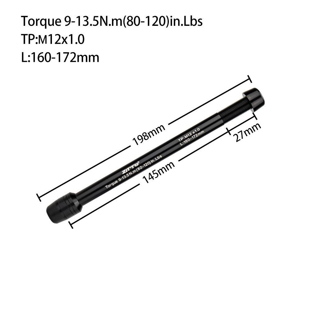 ZTTO Adaptér pro trenažér na pevnou osu 160-172 166-178 mm Rychloupínáky Pevná osa Jízdní platforma Závit M12x1.0/1.5/1.75