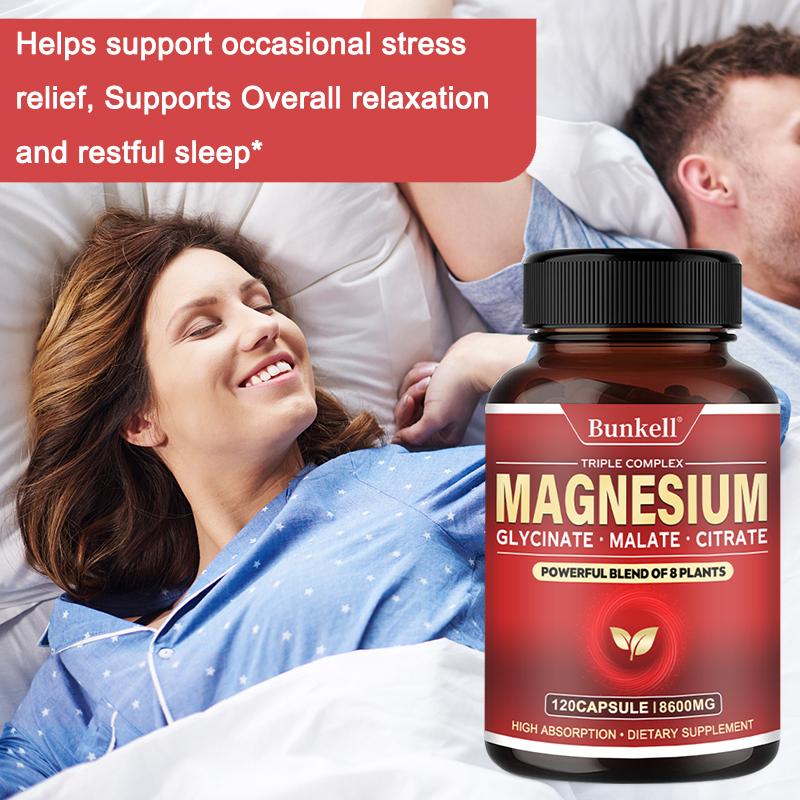 Magnesium Complex 600 mg, 120 capsules - Gluten-free, Non-GMO
