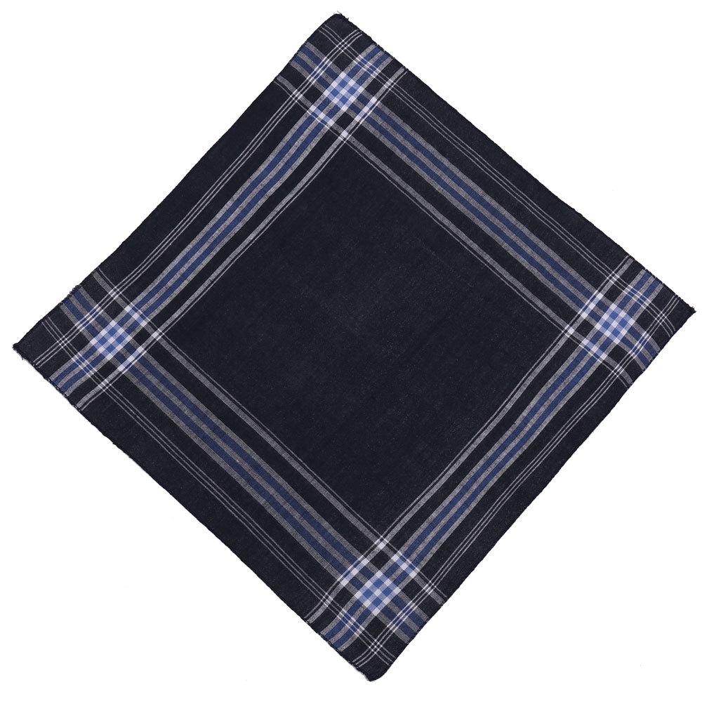 Men's Classic Light Plaid Stripe Polyester Handkerchief Series