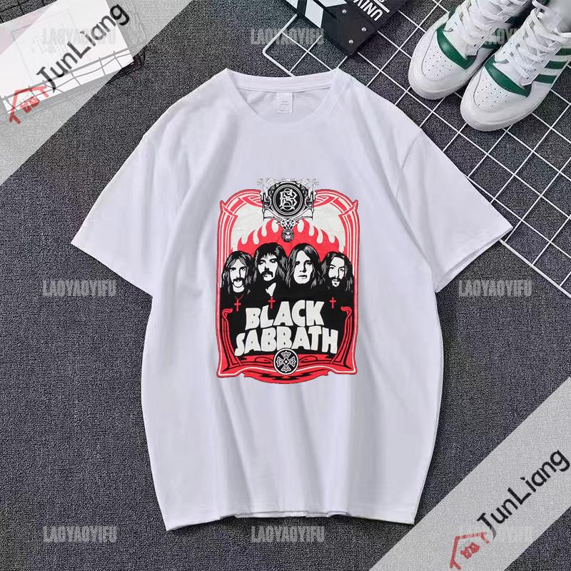 Black Sabbath T-shirts for Unisex Heavy Metal Rock Unisex Streetwear Unisex's T-shirt Harajuku Unisex's Clothing Tops Goth Clothes