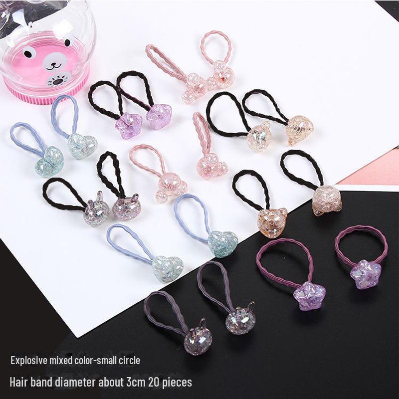 

Резинка для волос с корейским мультяшным принтом для детей – мягкая, не вызывающая боли резинка