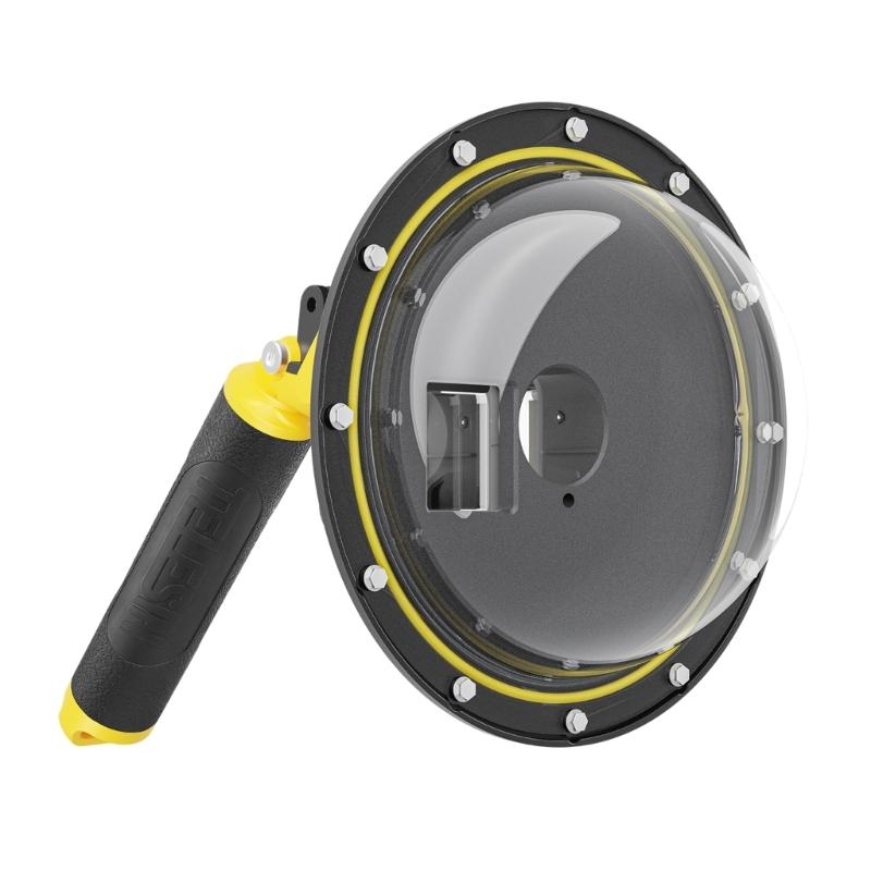 

Dome Port Underwater Housing and Floating Handle & Anti-fog Inserts for Action 3/4 Sports Camera Waterproof up to 30m 1